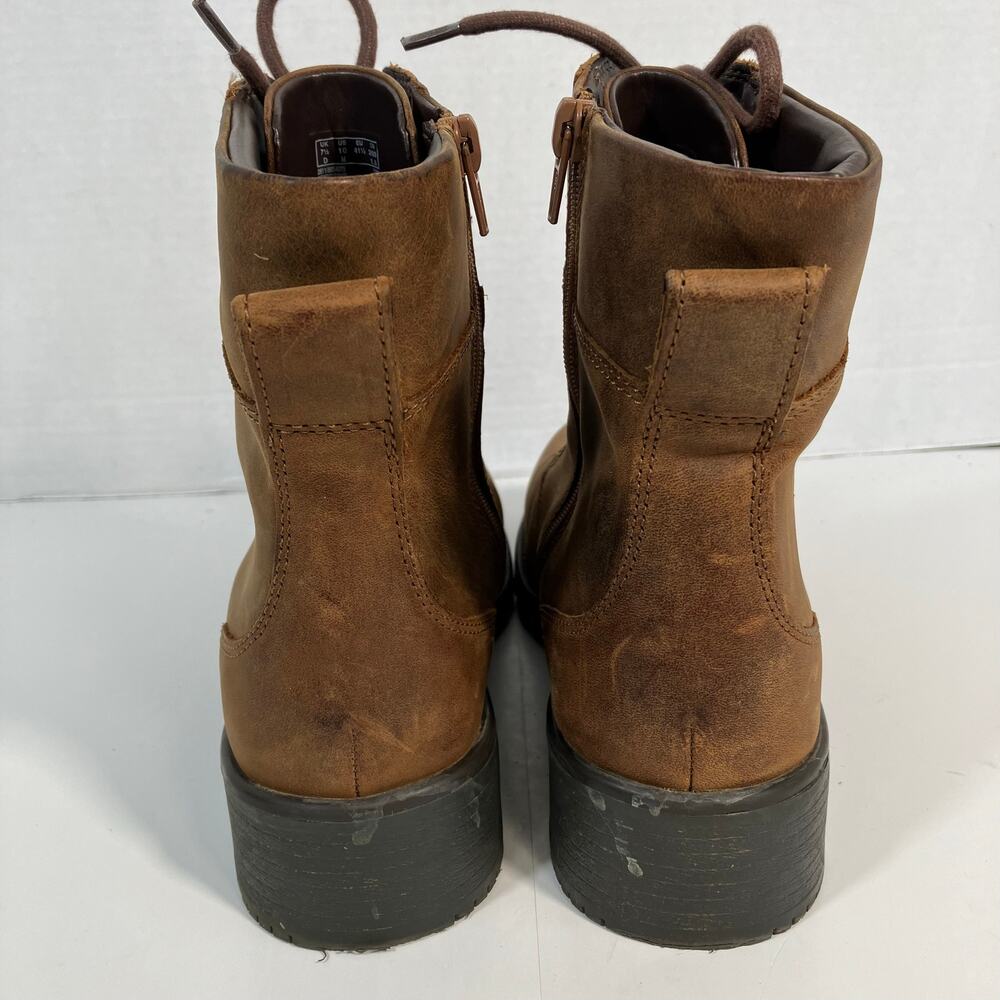 Clarks Sz 10 Orinoco Spice Lace-up Combat Boots 6-Eye Brown Nubuck Leather - Picture 9 of 16